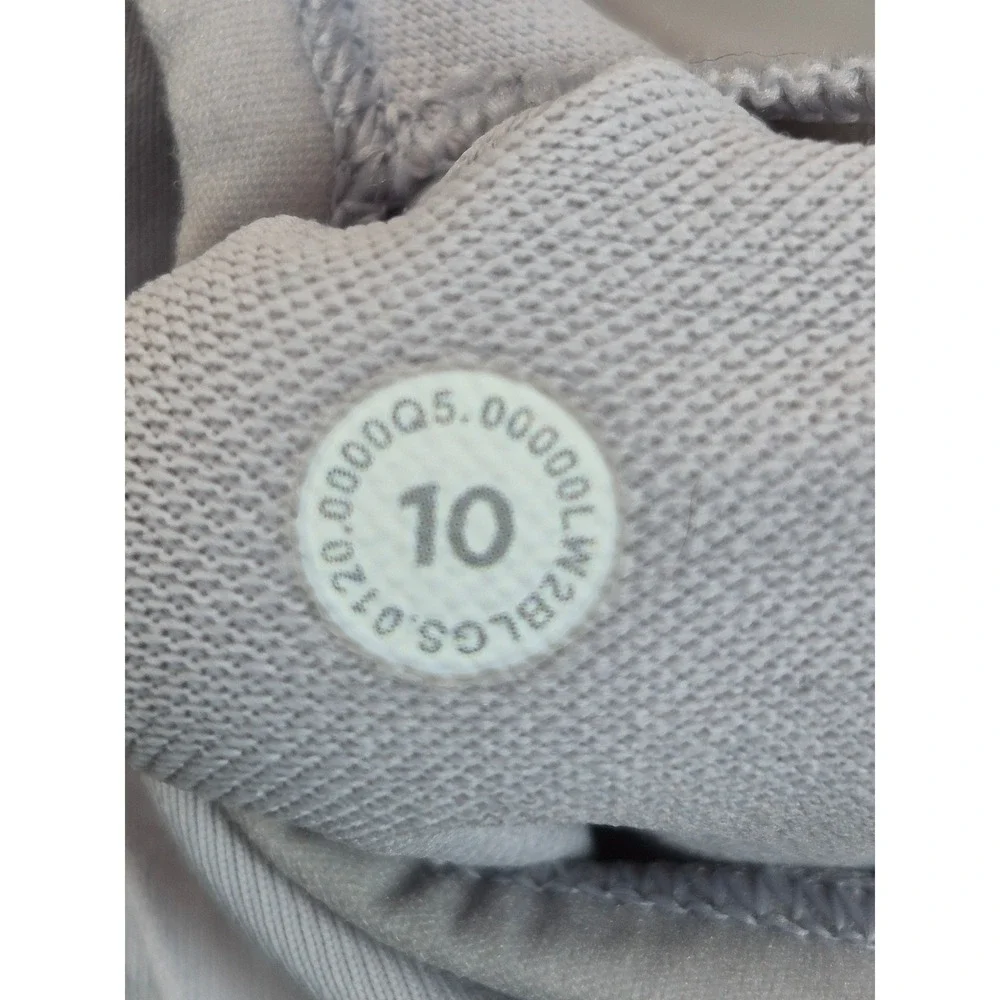 Lululemon Ebb to Train High Neck Sports Bra Women's 10 Gray Racerback
